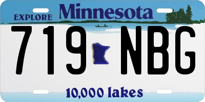 MN license plate 719NBG