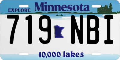 MN license plate 719NBI