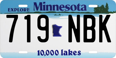 MN license plate 719NBK