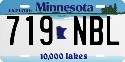 MN license plate 719NBL