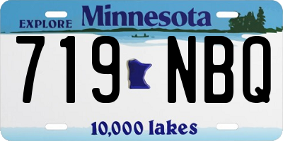 MN license plate 719NBQ