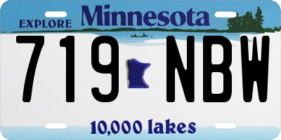 MN license plate 719NBW