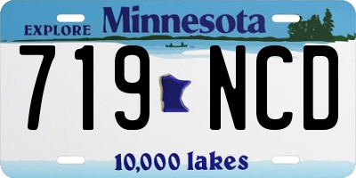 MN license plate 719NCD