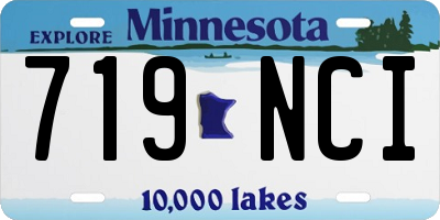 MN license plate 719NCI