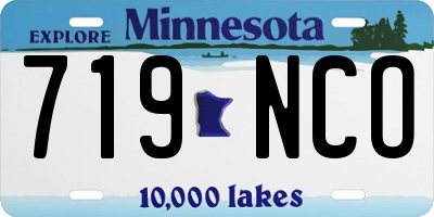 MN license plate 719NCO