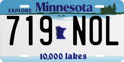 MN license plate 719NOL