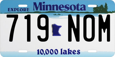 MN license plate 719NOM