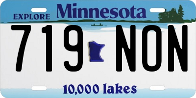 MN license plate 719NON