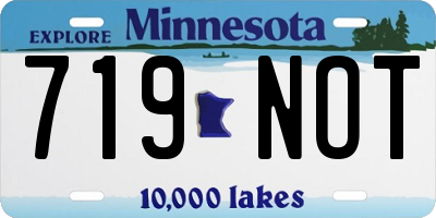 MN license plate 719NOT