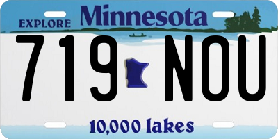 MN license plate 719NOU