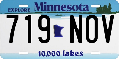 MN license plate 719NOV