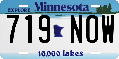 MN license plate 719NOW