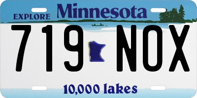 MN license plate 719NOX
