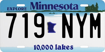 MN license plate 719NYM