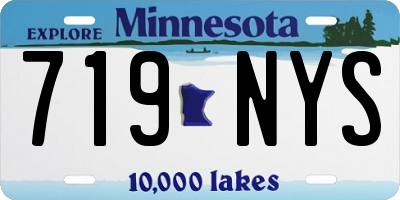 MN license plate 719NYS