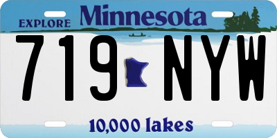 MN license plate 719NYW