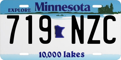 MN license plate 719NZC