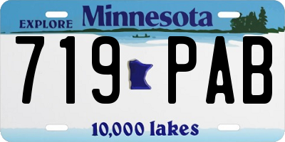 MN license plate 719PAB
