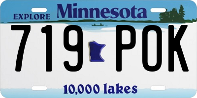 MN license plate 719POK