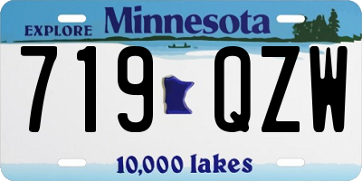 MN license plate 719QZW