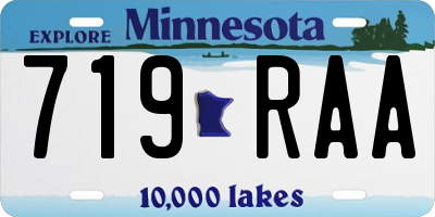 MN license plate 719RAA