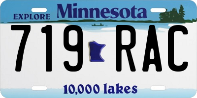 MN license plate 719RAC