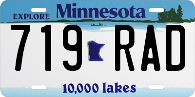 MN license plate 719RAD