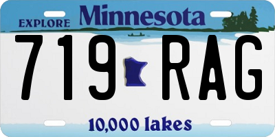 MN license plate 719RAG