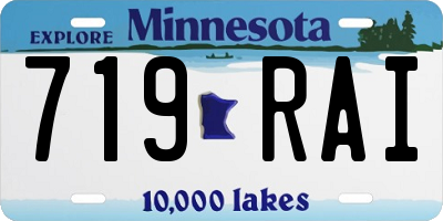 MN license plate 719RAI