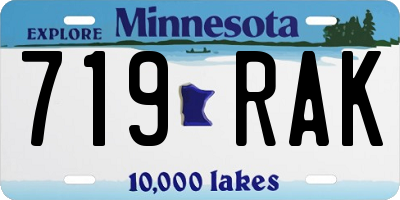 MN license plate 719RAK