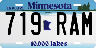 MN license plate 719RAM