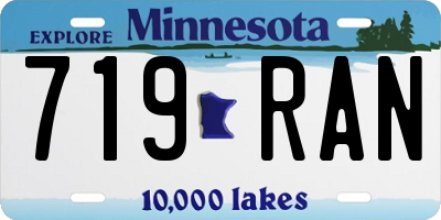 MN license plate 719RAN