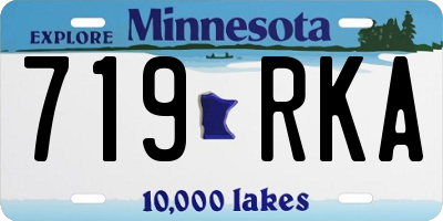 MN license plate 719RKA