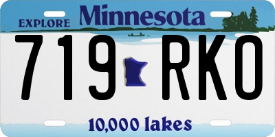 MN license plate 719RKO