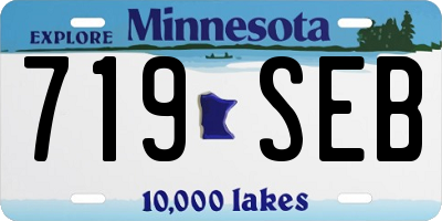 MN license plate 719SEB