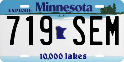 MN license plate 719SEM