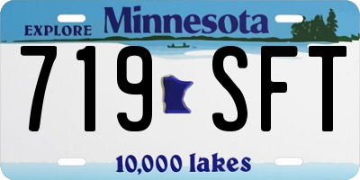 MN license plate 719SFT