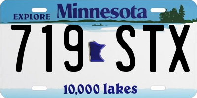 MN license plate 719STX