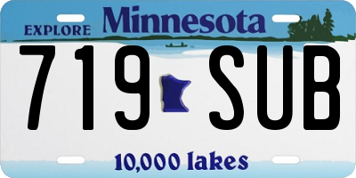 MN license plate 719SUB