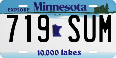 MN license plate 719SUM