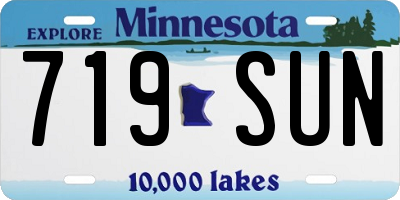 MN license plate 719SUN