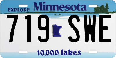 MN license plate 719SWE