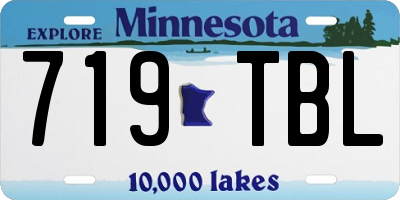 MN license plate 719TBL