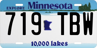 MN license plate 719TBW