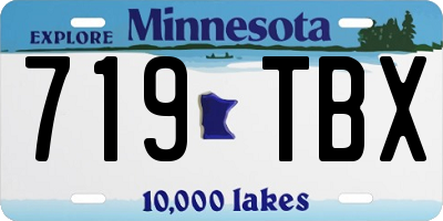 MN license plate 719TBX