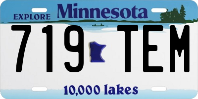 MN license plate 719TEM