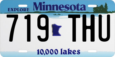MN license plate 719THU