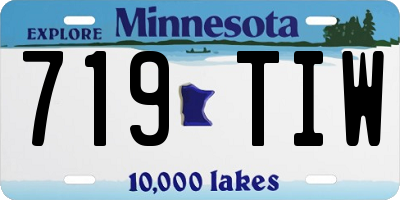 MN license plate 719TIW