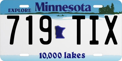 MN license plate 719TIX