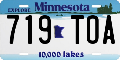 MN license plate 719TOA